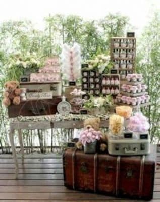 mesas de dulces para bodas vintage lindas