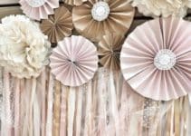 creativas ideas para decorar con rosetones de papel de seda