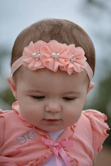 imagenes de diademas de flores para bebes