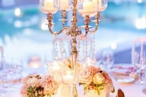 candelabros para centros de mesa de bodas