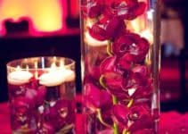 elegantes centros de mesa color vino para 24 diciembre