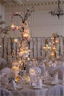centros de mesa iluminados para bodas
