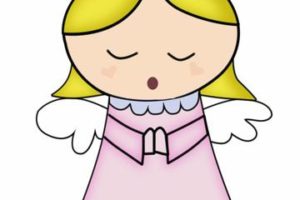 dibujos de angeles para bautizo de niña