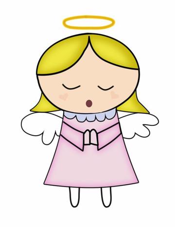 dibujos de angeles para bautizo de niña