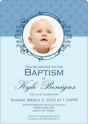 invitaciones de bautizo con foto para imprimir
