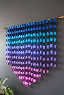 como hacer cadenas de papel colores