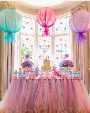 mesa decoradas para cumpleaños de niña