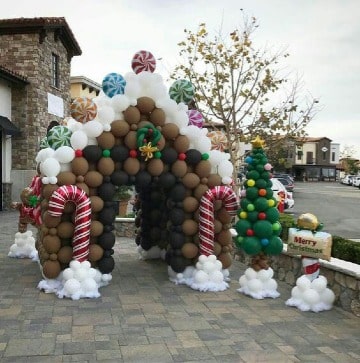 original decoracion navideña con globos