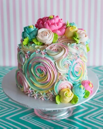 tortas de flores para cumpleaños de niña