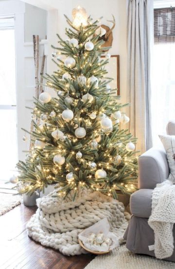 decoraciones navideñas para la casa con blanco