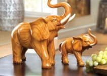 4 hermosos adornos de elefantes en la casa