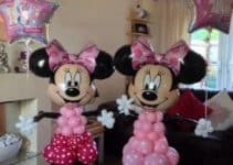 como hacer una decoracion de minnie con globos