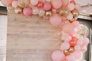 decoraciones para baby shower de niña con globos