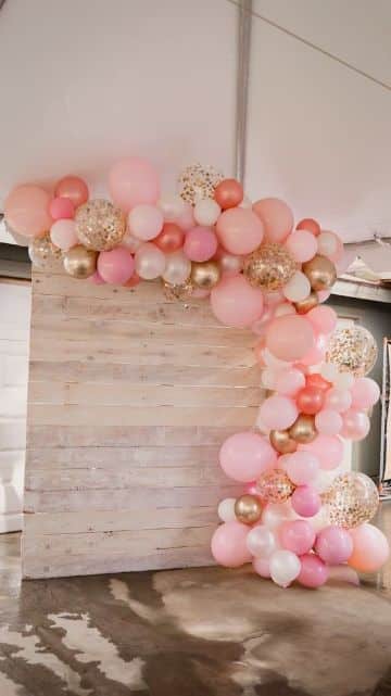 decoraciones para baby shower de niña con globos