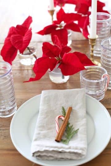 individuales para mesa navideños de color rojo