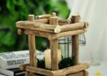 4 hermosos centros de mesa con palitos de madera