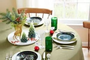 mesas decoradas sencillas para cena navideña