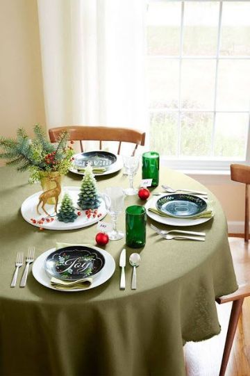 mesas decoradas sencillas para cena navideña