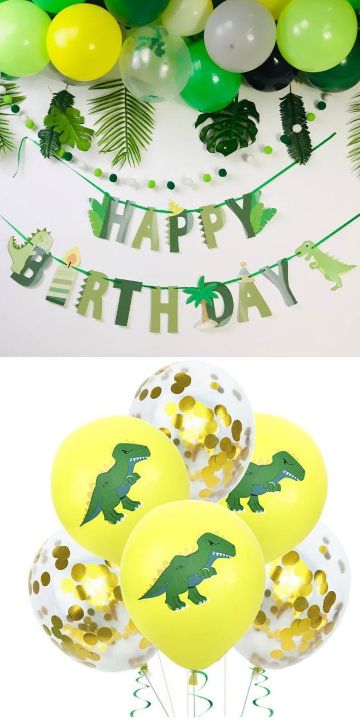 practica decoracion de dinosaurios para cumpleaños