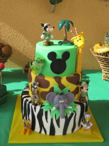 tortas de mickey safari para niños