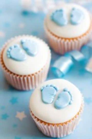 cupcakes para baby shower sencillos