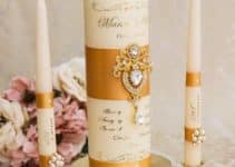 4 velas decoradas con liston para distintas ocasiones