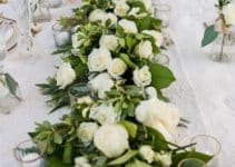 4 ideas para centros de mesa de rosas blancas