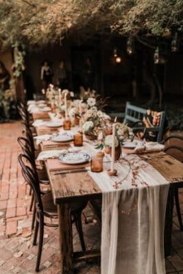 mesas rusticas de campo para fiestas