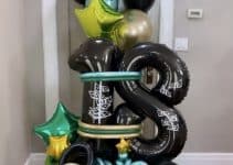 4 hermosos arreglos de globos de numeros para fiestas