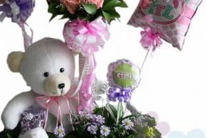 arreglos florales con peluches y globos para san valentin