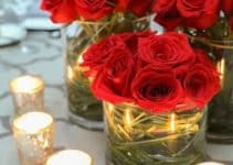 4 ideas para centros de mesa con flores rojas