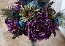 4 arreglos con plumas de pavo real para casa y fiestas