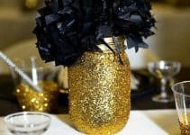 4 formas de hacer un centro de mesa negro y dorado