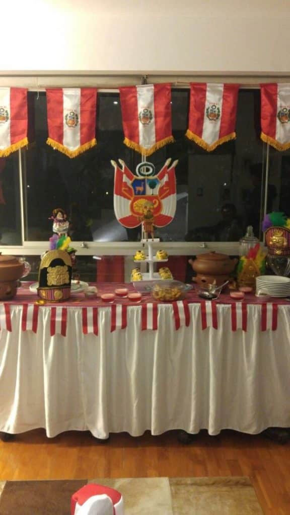 decoracion fiestas patrias peru para mesa
