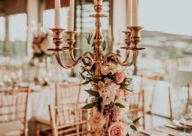 4 elegantes candelabros de centro de mesa para bodas