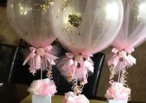 3 atractivos centros de mesa para niña con globos