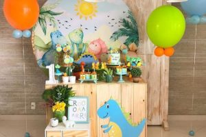 decoracion de dinosaurios bebe para mesas de dulces