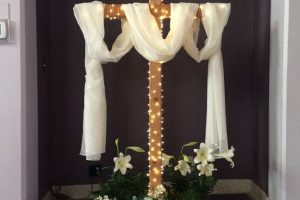 decoracion de semana santa para iglesia con luces