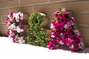 letras para bodas con flores