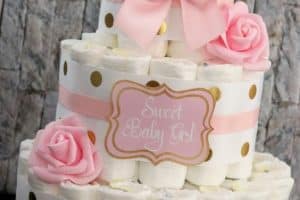 5 modelos de tartas para baby shower de pañales súper llamativas