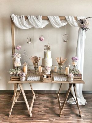 mesa de dulces para boda civil country