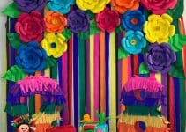 decoracion fiesta mexicana con 3 colores