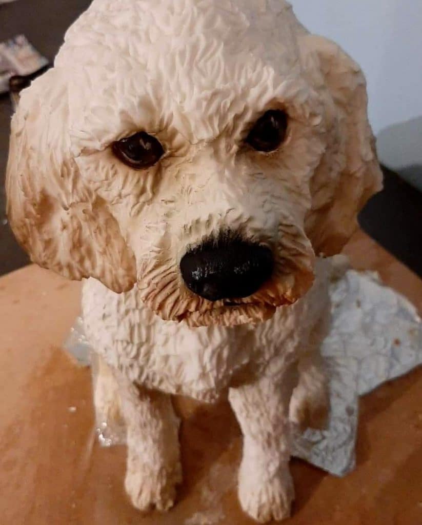 pastel en forma de perro