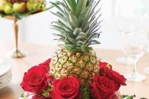 centros de mesa piña decorados frutales
