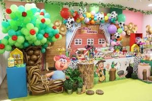 una decoración de granja de zenon niños de 3 años
