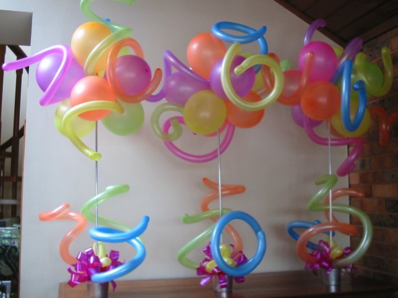 adornos con globos largos creativos