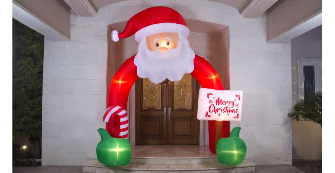 puertas decoradas de navidad muñecos inflables