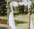 5 hermosos adornos de bodas con telas y flores