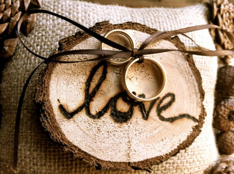 bodas de madera decoración recuerdos