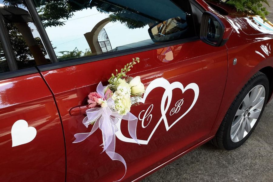carros decorados para matrimonio rotulos
